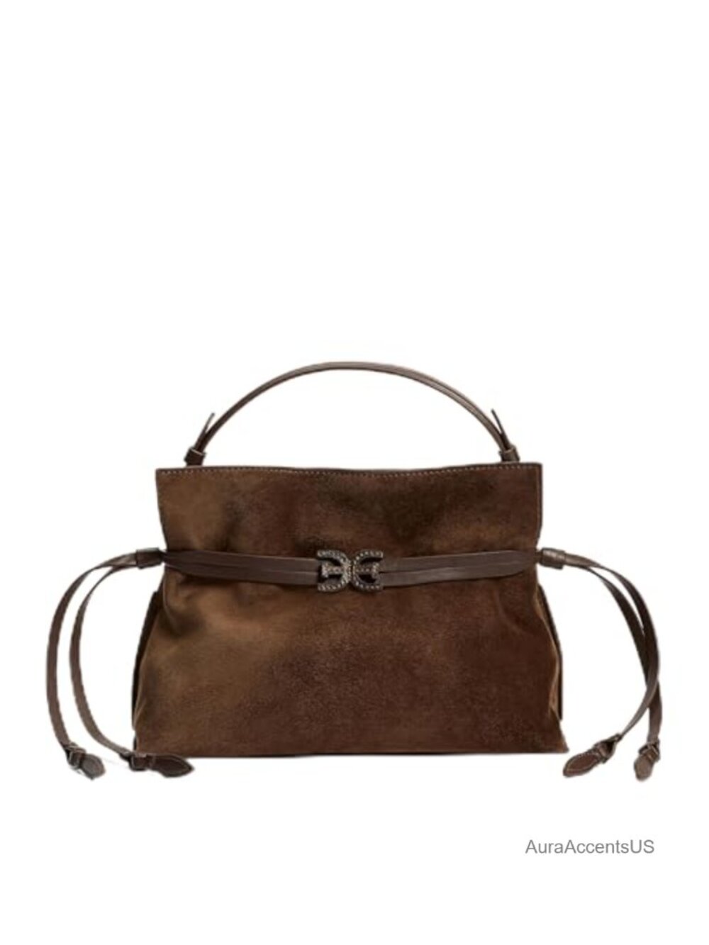 Sam Edelman Poppy Small Drawstring Suede Crossbody Bucket Bag